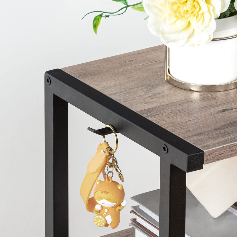 Mobile Printer Stand, 3-Tier Printer Cart Under Desk with Storage, Industrial... gallery