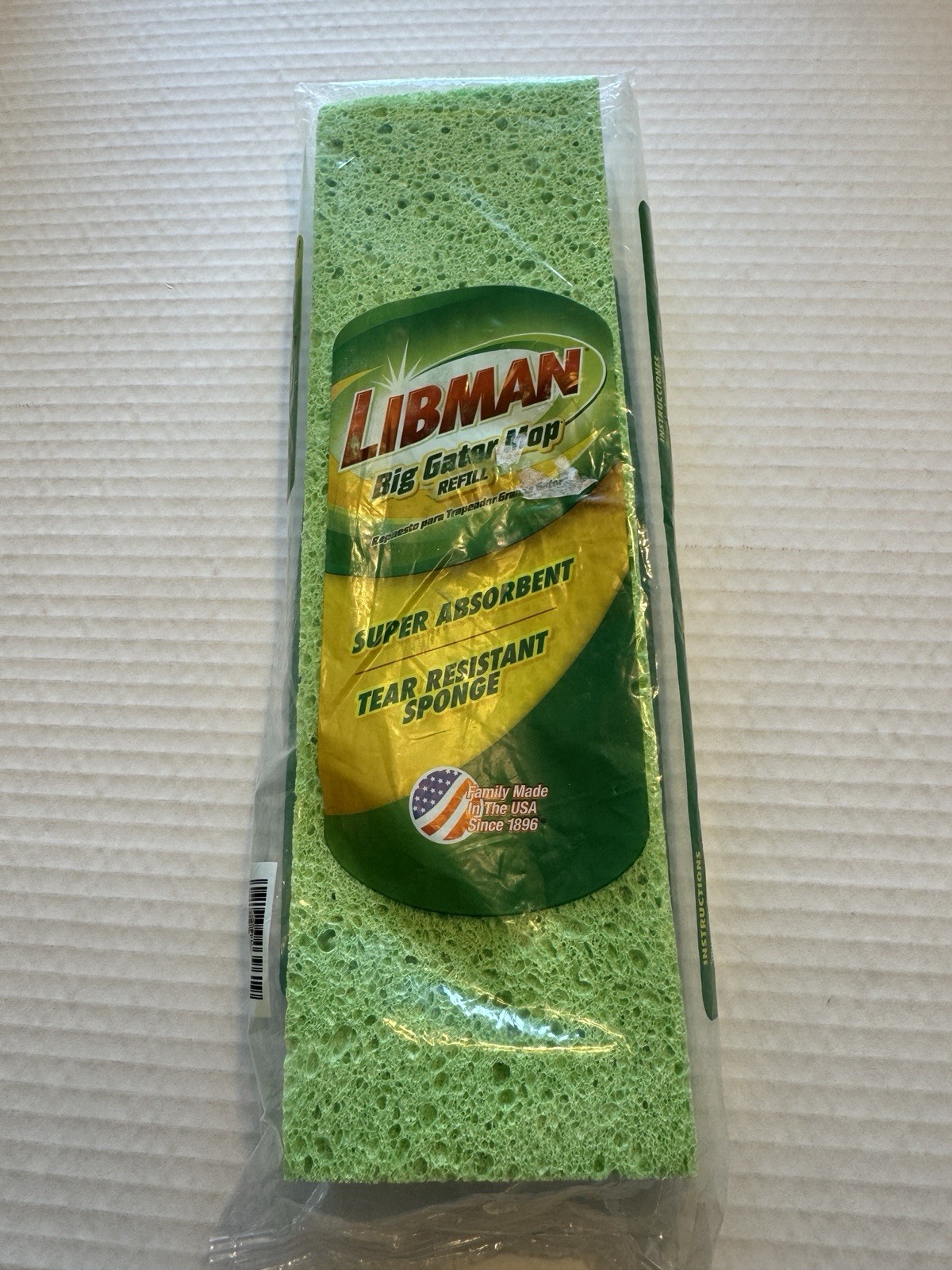 Libman Big Gator Mop Head 1 Refill Sponge #03961 Green Super Absorbant New gallery