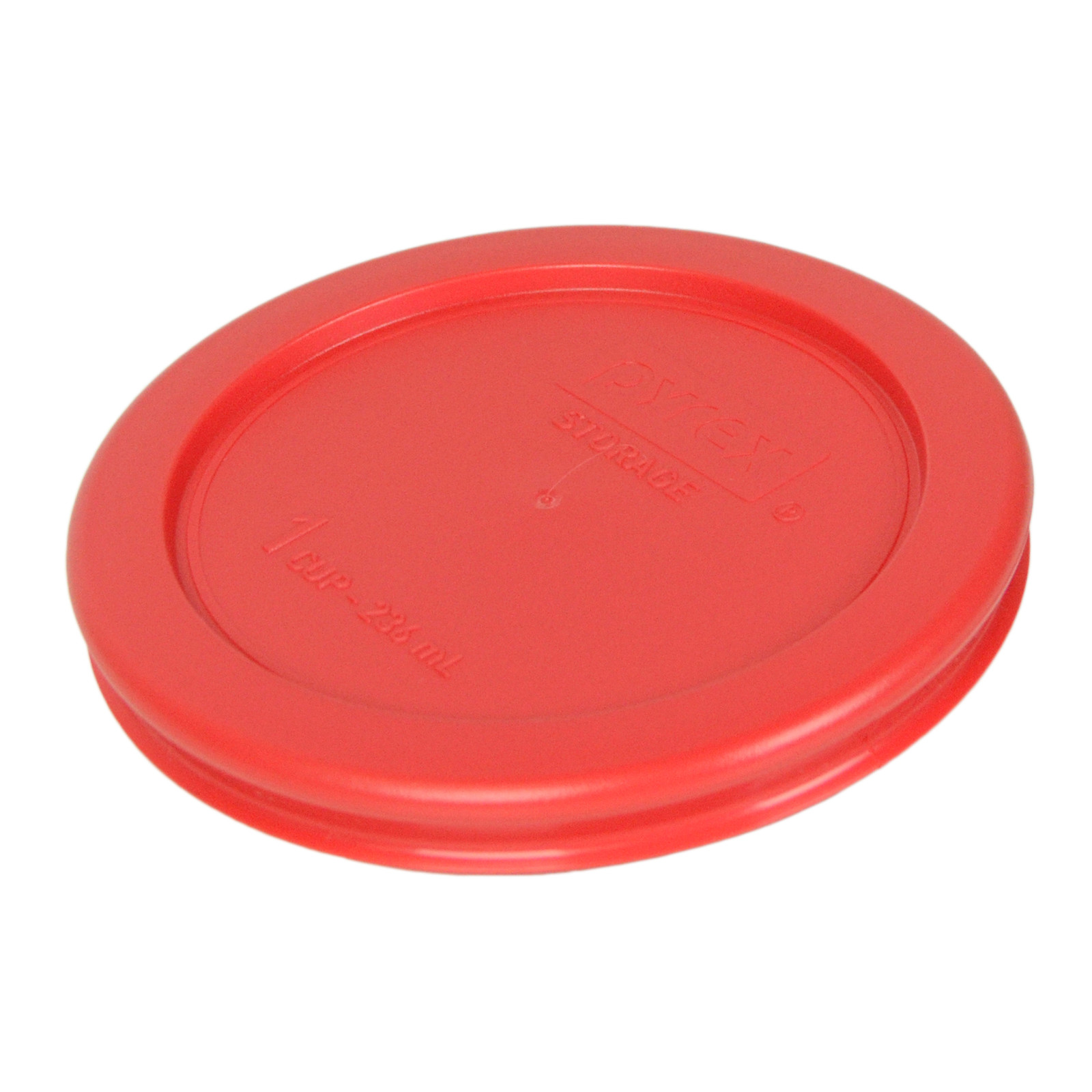 Pyrex 7202-PC 1 Cup Red Plastic Storage Lid Cover 4PK for Round Glass Bowl gallery