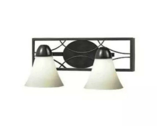 Home Decorators 16"W Collection Model Swoop 2-Light Bronze Vanity Light gallery