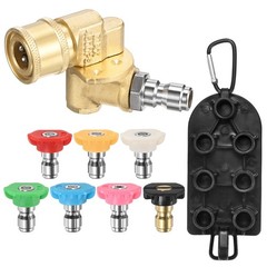 Pivoting Coupler Kit 180 Degree with 5 Angles, 7 Spray Nozzle Tips, 2.5GPM