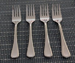 Hampton Silversmiths Geneva Glossy 18/10 Stainless Flatware 4 Salad Forks