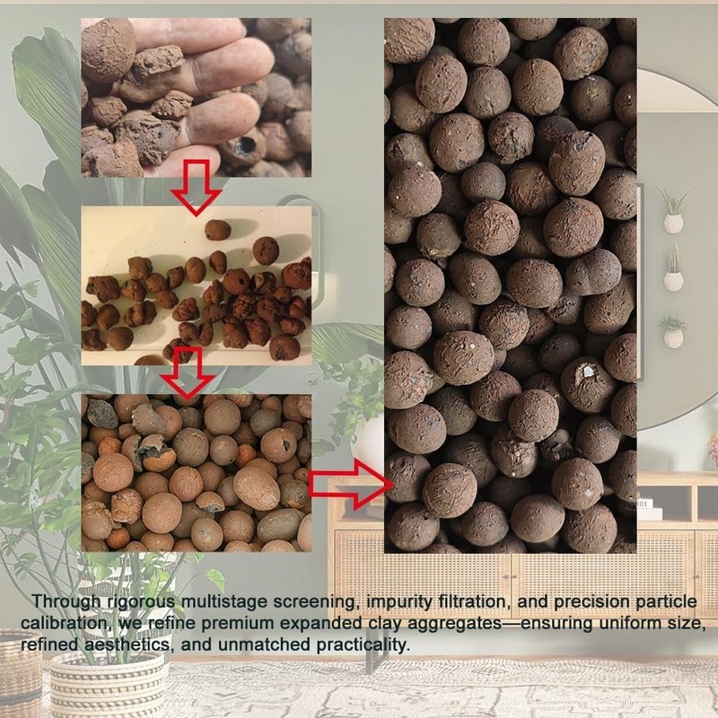 Decorative and Functional 2LBS Clay Pebbles, Perfect for Aquaponics & Gardens gallery