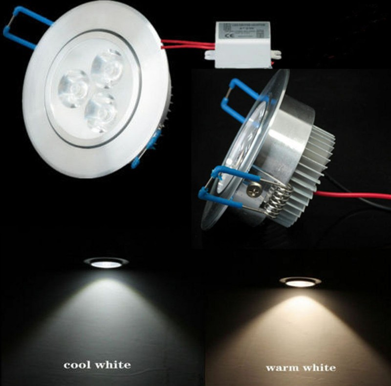 3W 3 Leds LED Downlight Recessed Ceiling Light LED Lamp Spotlight 12V AC85-265V gallery