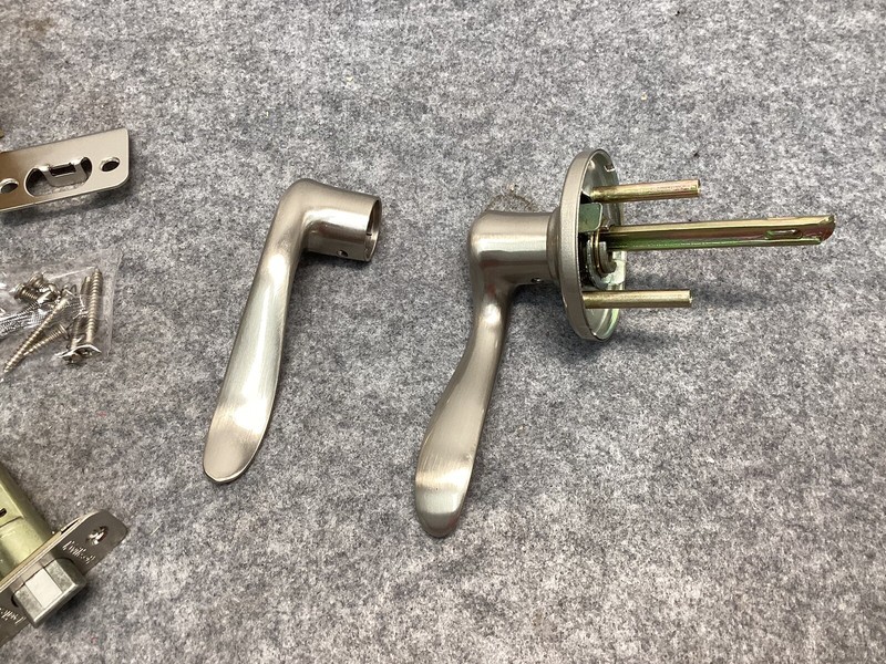 Kwikset SmartKey Door Lock Handle Lever Satin Nickel Hall & Closet New gallery