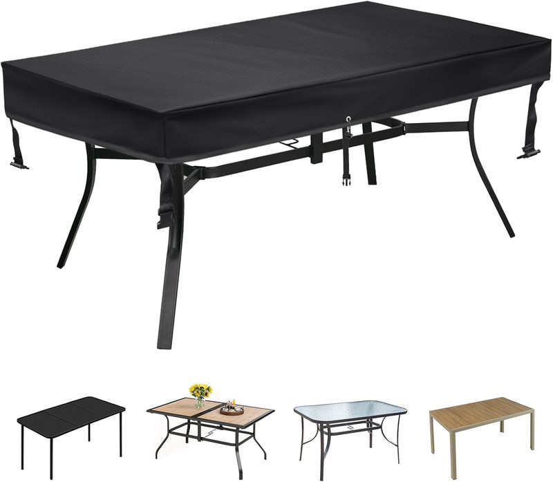 Outdoor Table Cover rectangular (72" L x 35" W x 6" H), Patio Table Cover rectan gallery