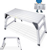 ORIENTOOLS Adjustable Work Platform, (39.4" X 18.5") Portable Folding Aluminum S gallery