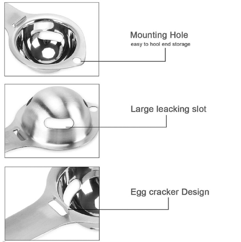 Egg Yolk White Separator Kitchen Gadget - Easy Divider Holder Sieve Tool gallery