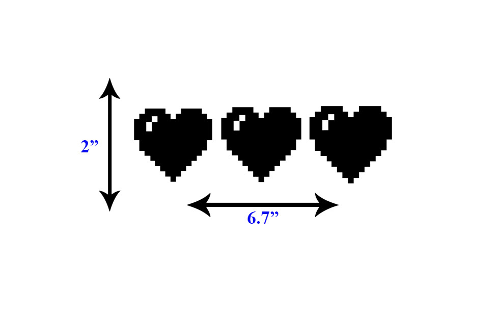 Pixel Heart Life Health Bar 8-Bit Arcade Hearts Vinyl Decal gallery