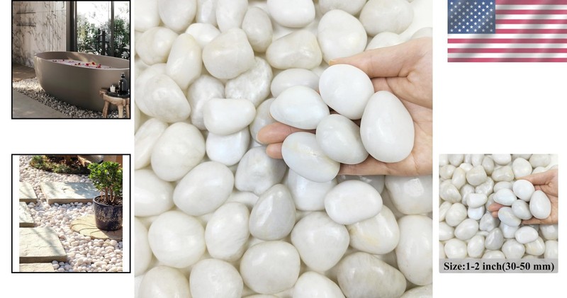 Landscaping White River Rocks 20 lbs-~ gallery