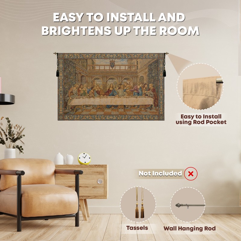 The Ultimate Renaissance Masterpiece Da Vinci's Last Supper Tapestry Wallhanging gallery