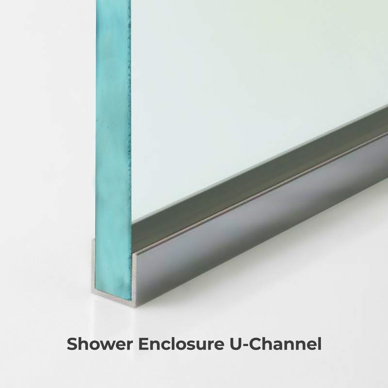 Milan 3/8" Fixed Panel Shower Screen with Clear Tempered Glass & Multiple Finish gallery