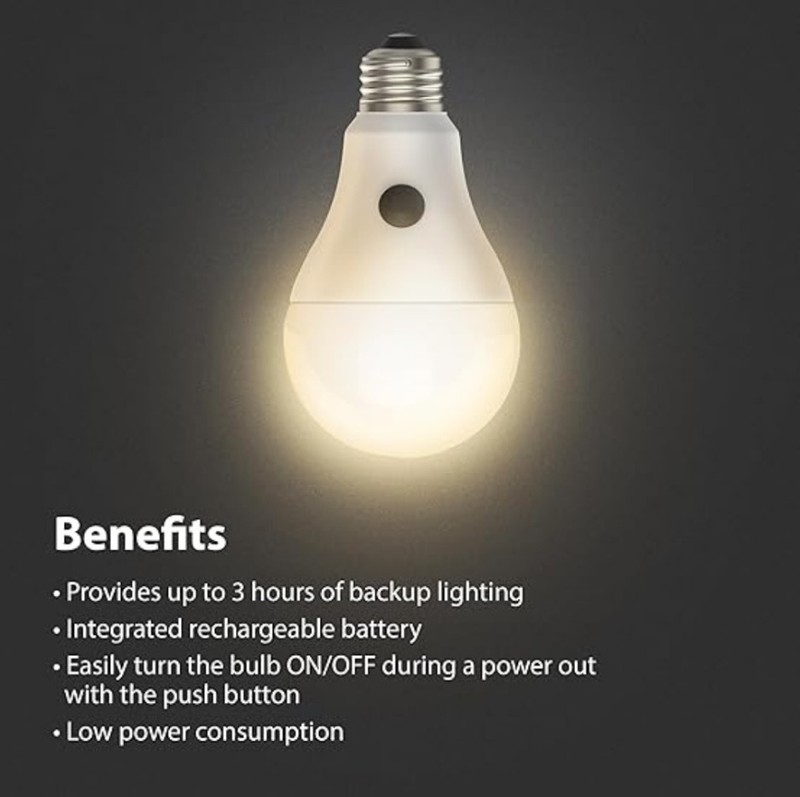 ***Feit Electric LED Built-in Battery Backup (Intellibulb-A21) 800 Lumen, 2700K* gallery