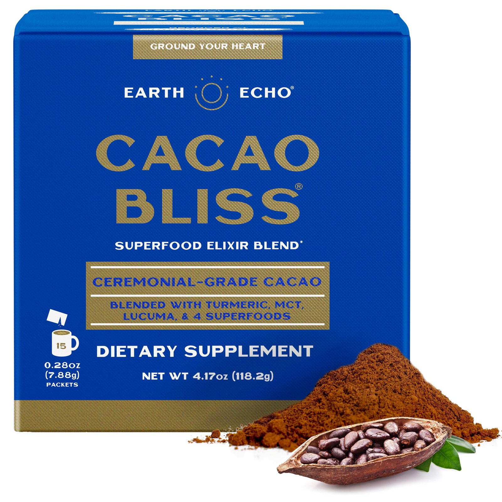 Cacao Bliss - Ceremonial Grade Organic Raw Cacao Powder with MCT Oil & Turmeric gallery