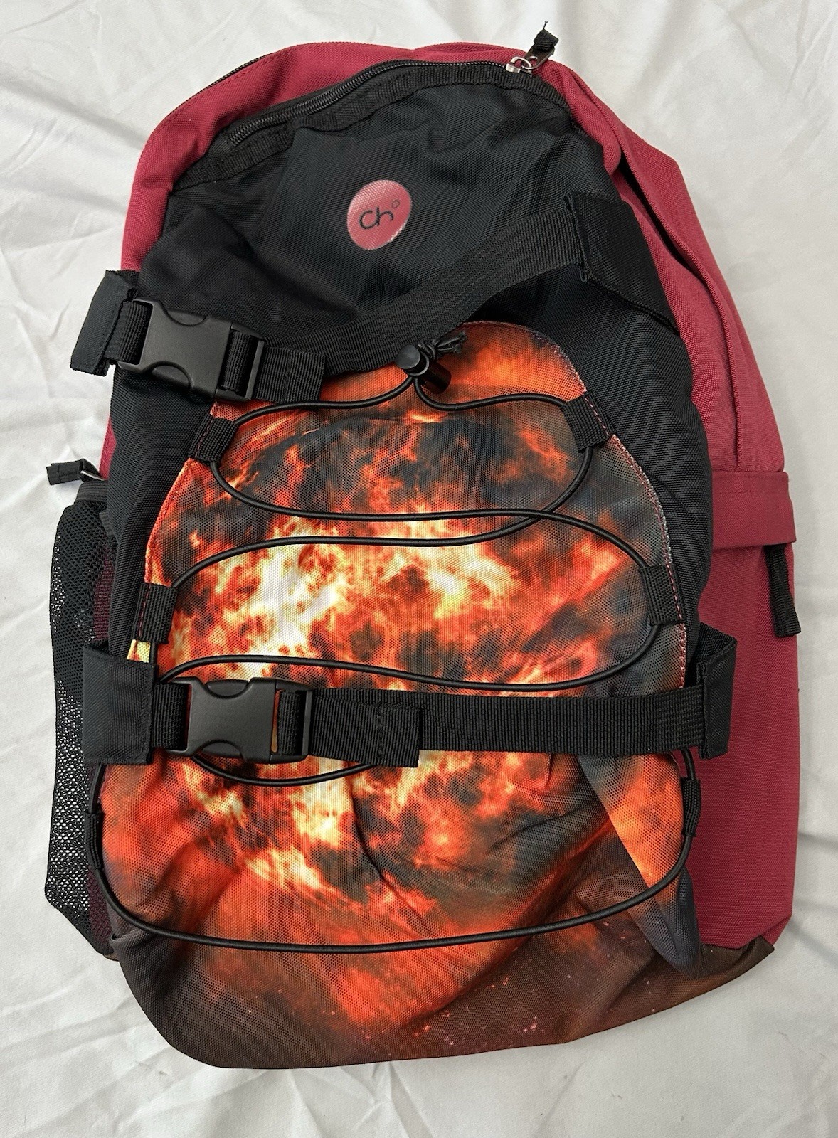 Dark Red With Bright Graphics Choco Mocha Backpack