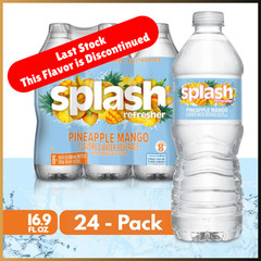 SPLASH Refresher Pineapple Mango Flavored Water, 16.9 fl oz Bottles, 24 Pack