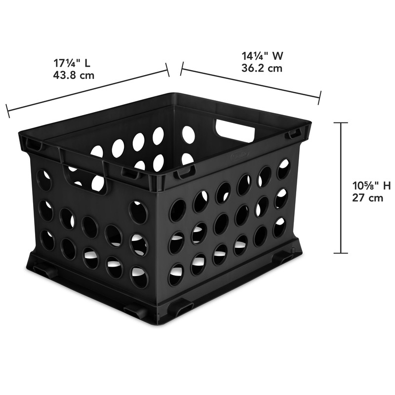 (6pack)File Crate,Versatile Plastic Bin,Letter or Legal-Sized File Storage,Black gallery