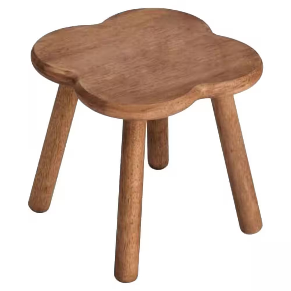 11.6 In. Wooden Step Stool Durable Hardwood Antique Finish Safety Design Versati gallery