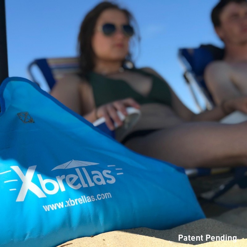Xbrella - Wind Resistant Beach Umbrella – Sand Base - 7.5’ Round, Patent Pending gallery