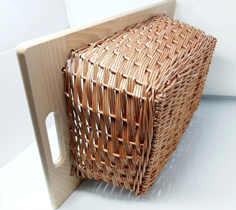 11 5/16" Width Pullout Wicker Baskets with Handles and Beechwood Frame & Runners gallery
