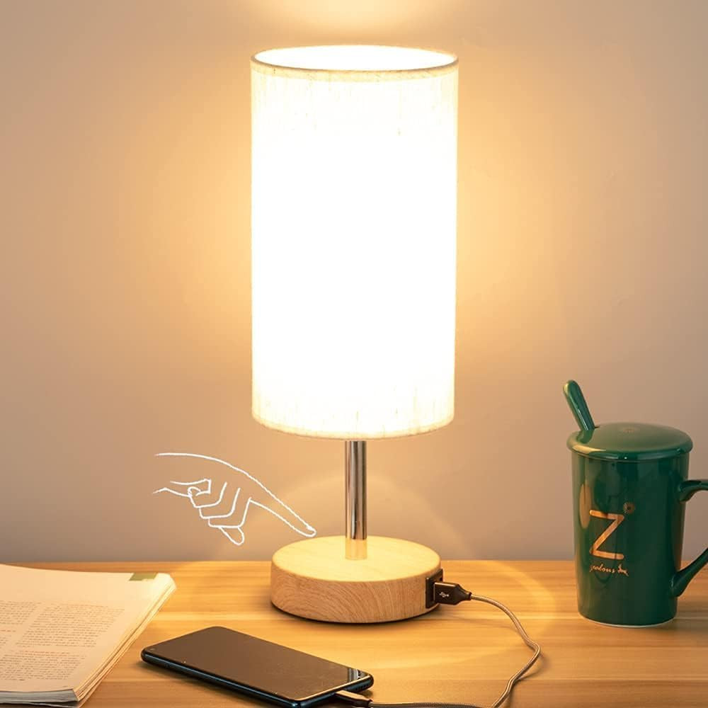 Yarra-Decor Bedside Table Lamp with USB Ports - Touch Control for Bedroom 3 Way gallery