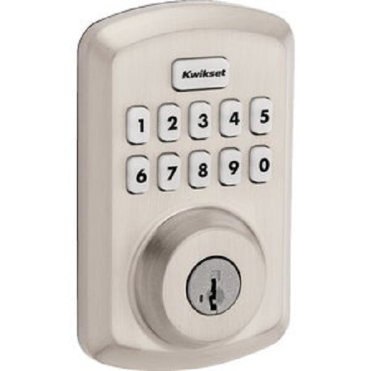 (1)-Kwikset Powerbolt 250 10-Button Keypad Elec Deadbolt Door Lock Satin Nickel gallery