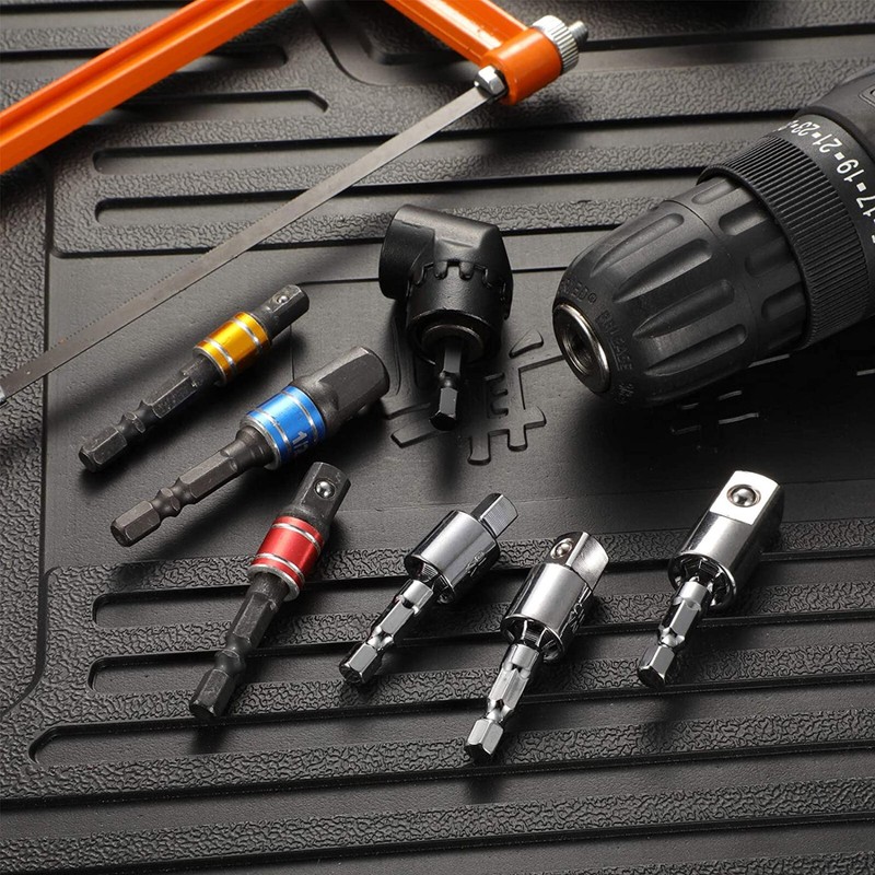Socket Adapter Set Hex Shank to 1/4 3/8 1/2" Impact Grade Driver Drill 7 PCs gallery