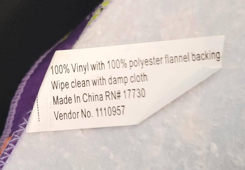 Vintage Halloween Purple Vinyl Rounded Corners Party Tablecloth 60"L x 40"W gallery