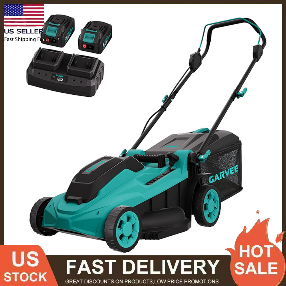 17 Inch Cordless Lawnmower Battery Powered Electric 2-in-1 Brushless Lawn Mower gallery