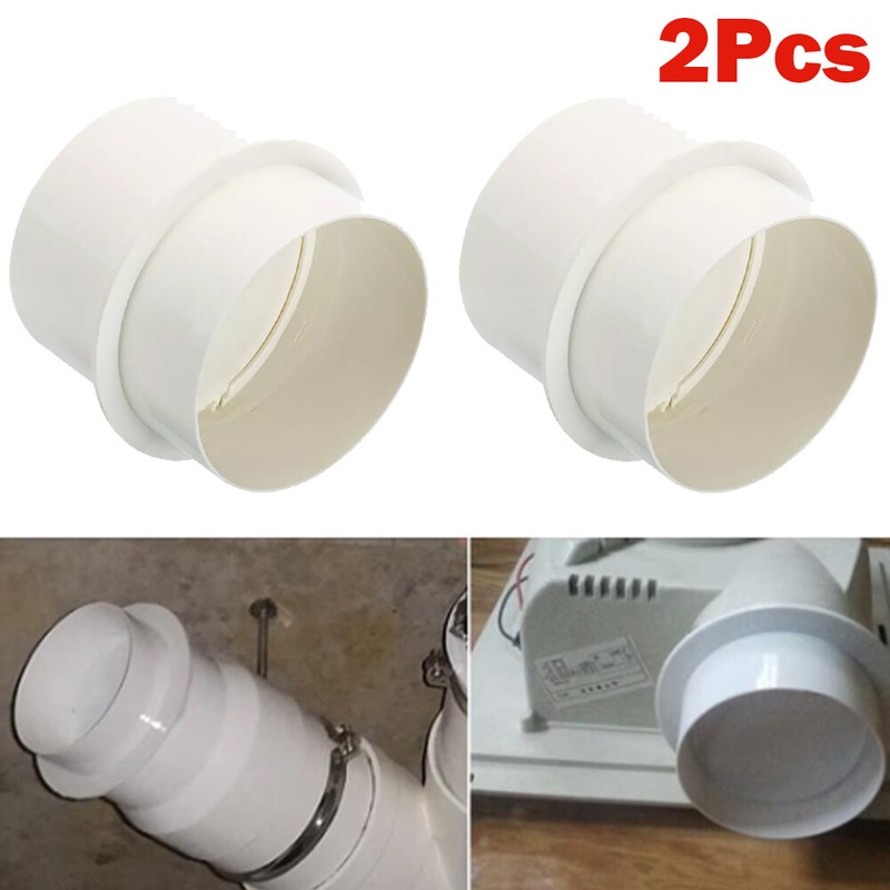 2PCS 4 Inch PVC Backdraft Shutter Damper Draft Blocker for HVAC Extractor Fan gallery