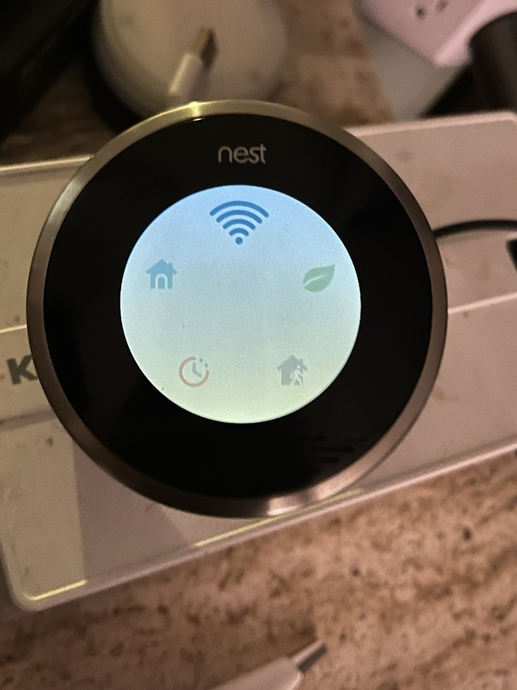 Google Nest 1st Generation 01A Learning Silver Programmable Thermostat - Tested
