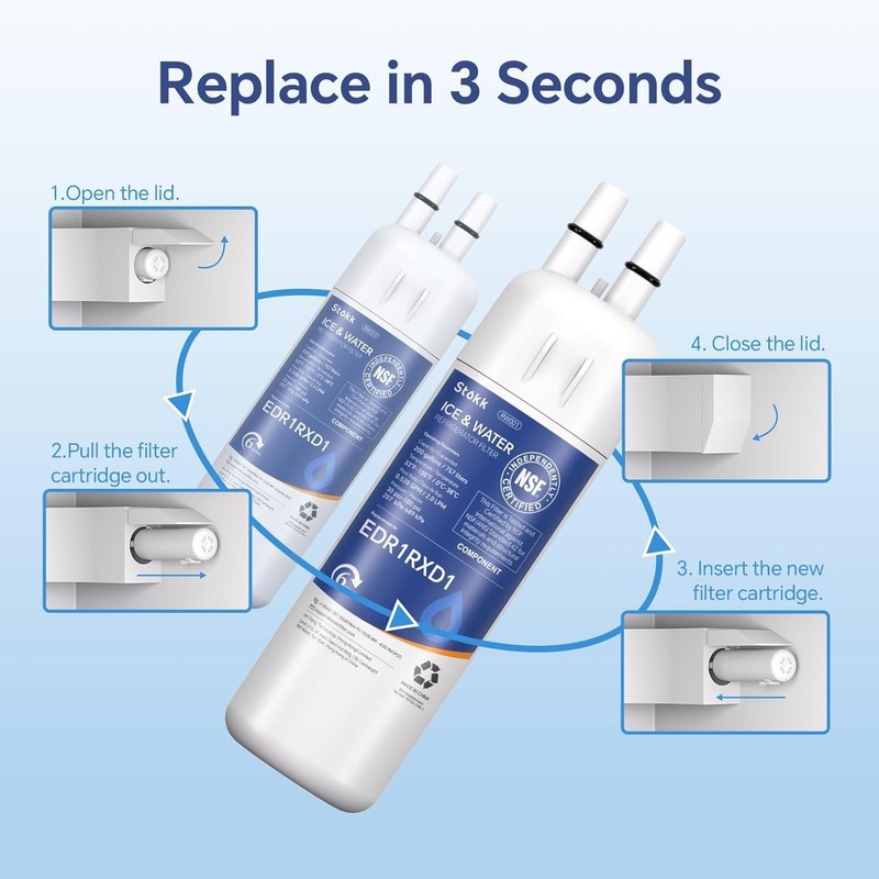 Refrigerator Water Filter Replacement for EDR1RXD1 Filter 1 W10295370A 1-Pack US gallery