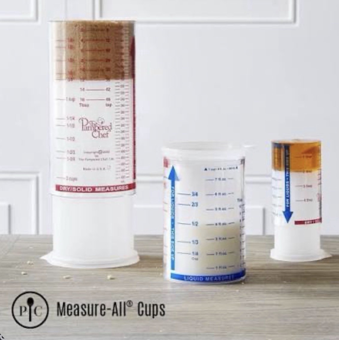 Pampered Chef Measure-All Liquid Measuring Cup Plastic Clear 1 Cup 8oz 240mL gallery