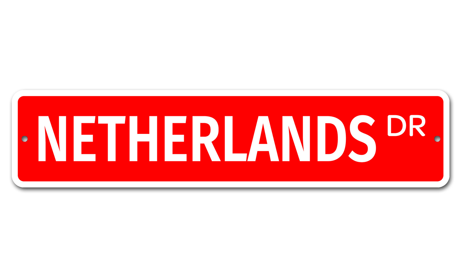 6850 SS Netherlands 4" x 18" Novelty Street Sign Aluminum gallery
