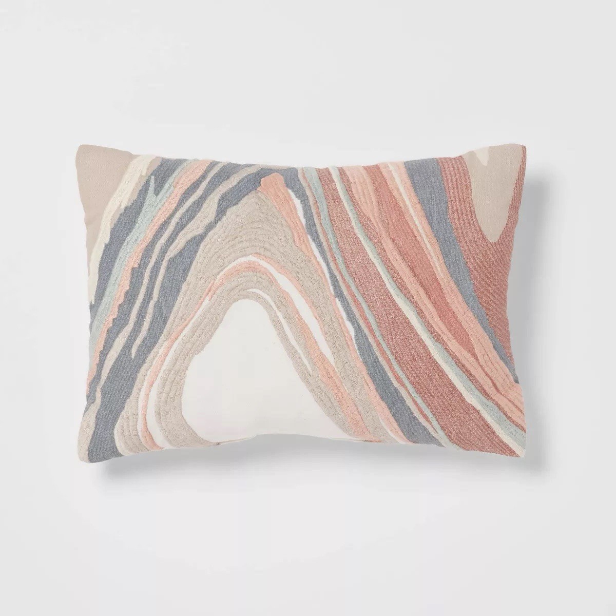 Threshold Luxe Woven Marble Decorative Pillow 14x20 Light Teal Green Terracotta gallery