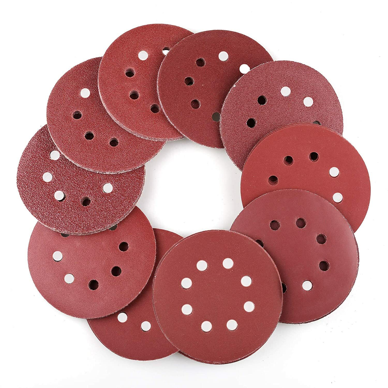 150PCS 5inch 8-Hole Hook&Loop Sanding Discs Grit 60-600 Sander Paper Pads gallery