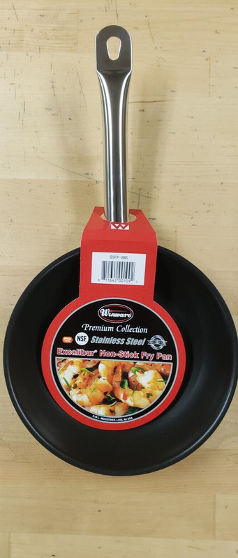 Winware Premium Collection Stainless Steel Excalibur 8" Non-Stick Fry Pan gallery