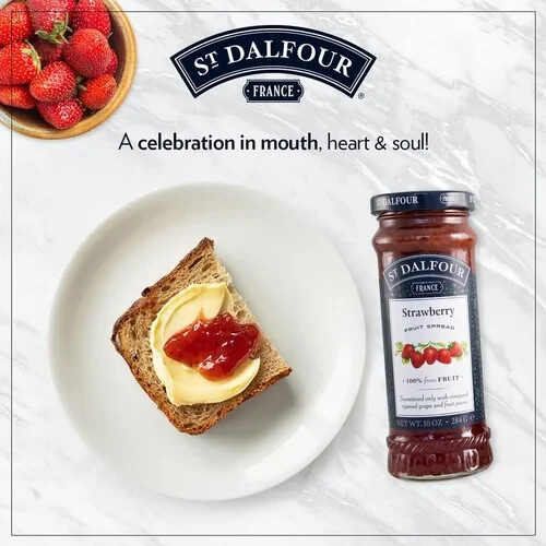 St. Dalfour, Strawberry Fruit Spread Jam Jelly Made In France 10 oz (284 g) gallery