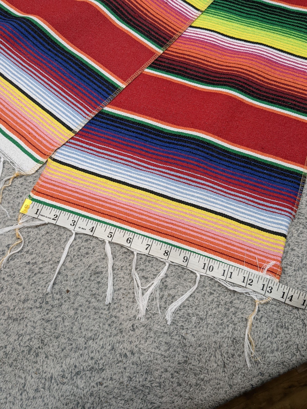 Mexican Table Runner 14 X 74 Inch Colorful Striped Mexican Serape Blanket Party gallery