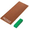 Brown Leather Strop with Compound 3 x 8 Inch Razor Knife Sharpening Tool gallery
