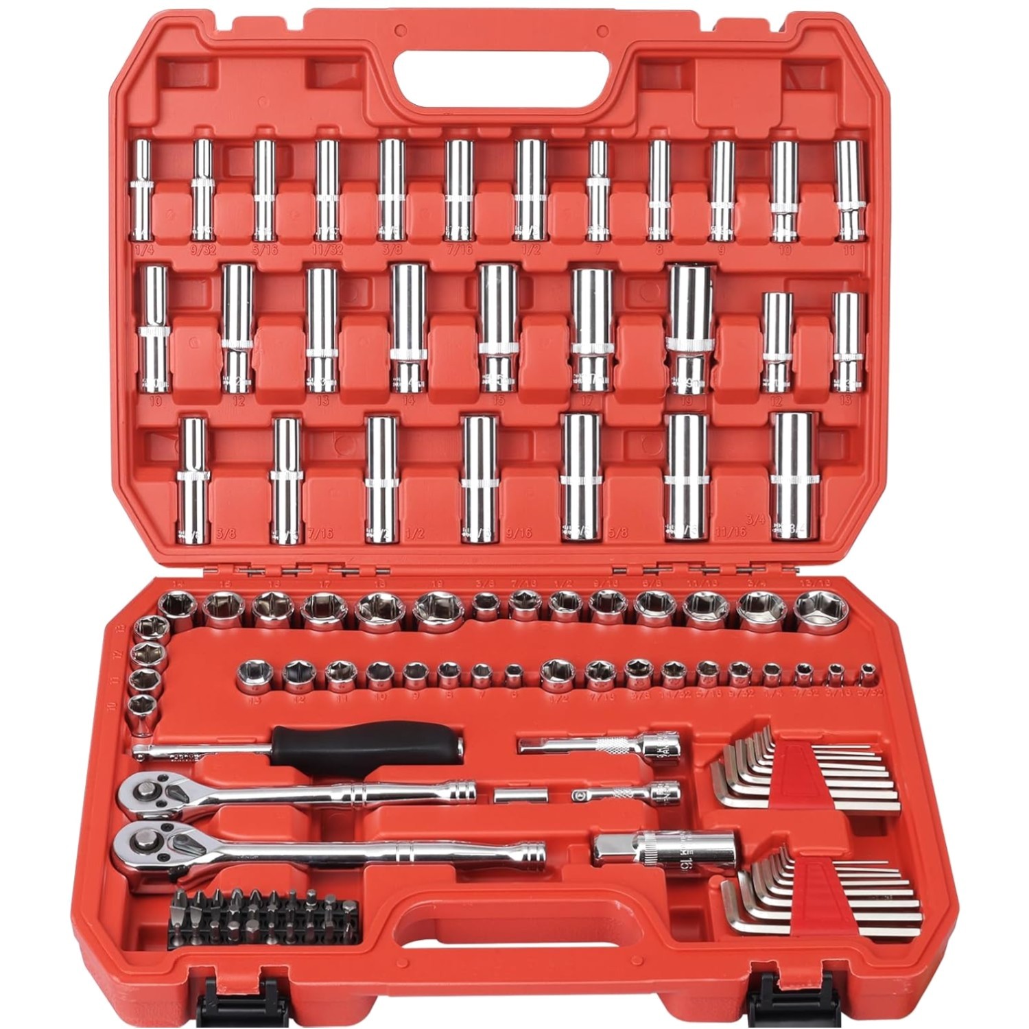 117-Piece Metric/SAE Socket Set - Chrome Vanadium Steel gallery