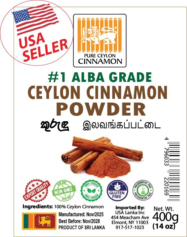 #1 Alba Grade 100% - Pure Ceylon Cinnamon Powder - 400g (14 oz) - BEST ON EBAY gallery