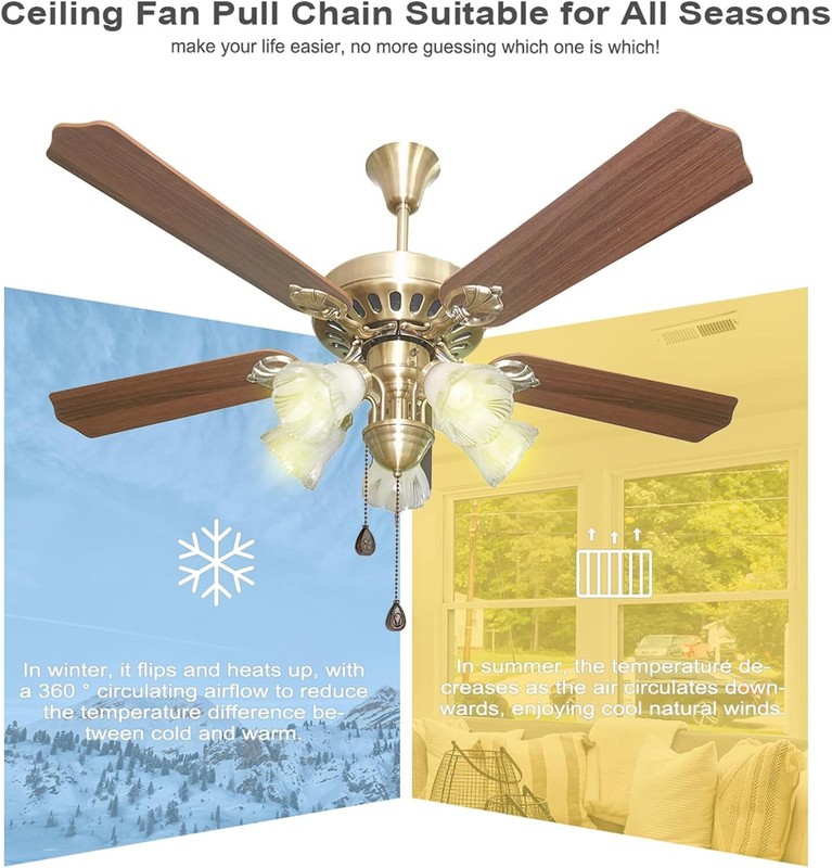 Bronze Ceiling Fan Pull Chain Set, Decorative Fan Pull Chain Pendant Extension gallery