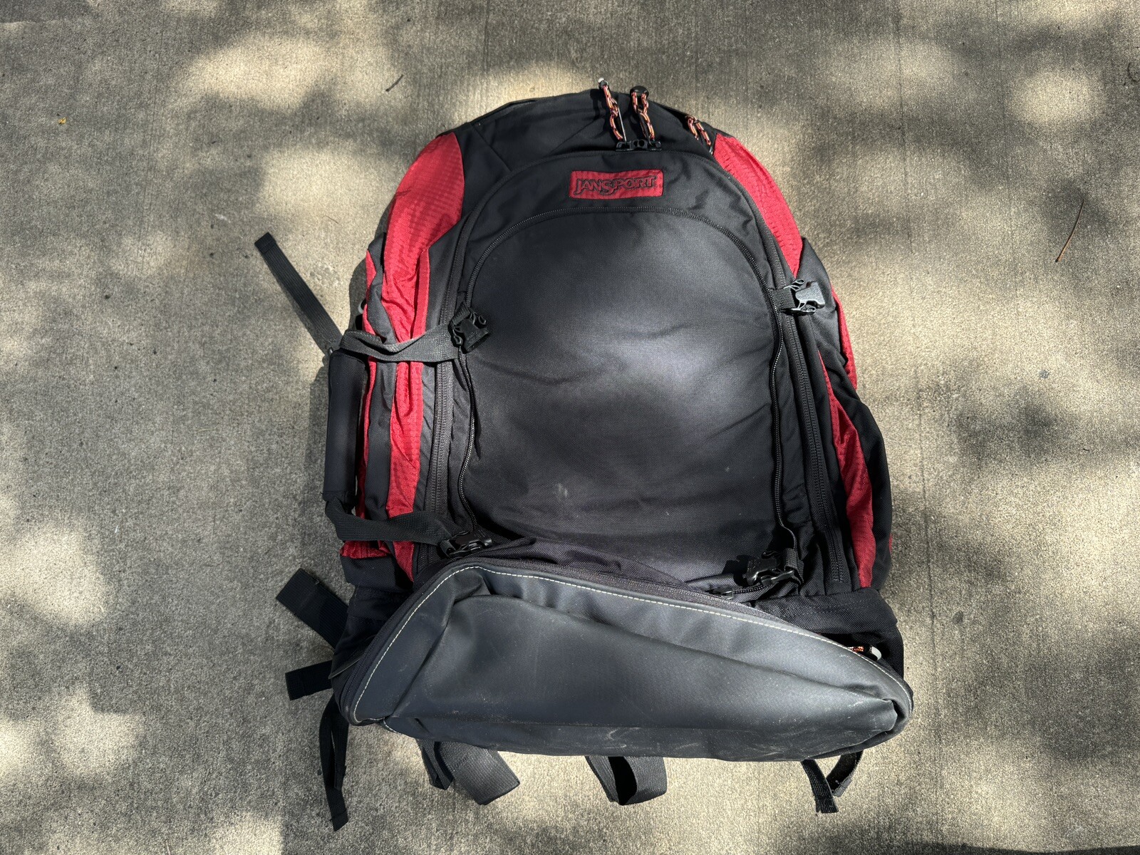 JanSport Travel Backpack Black And Red