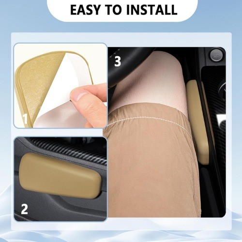 2PCS Car Arm Rest Cushion for Elbow, Soft Leather Car Door Armrest Pad with One- gallery