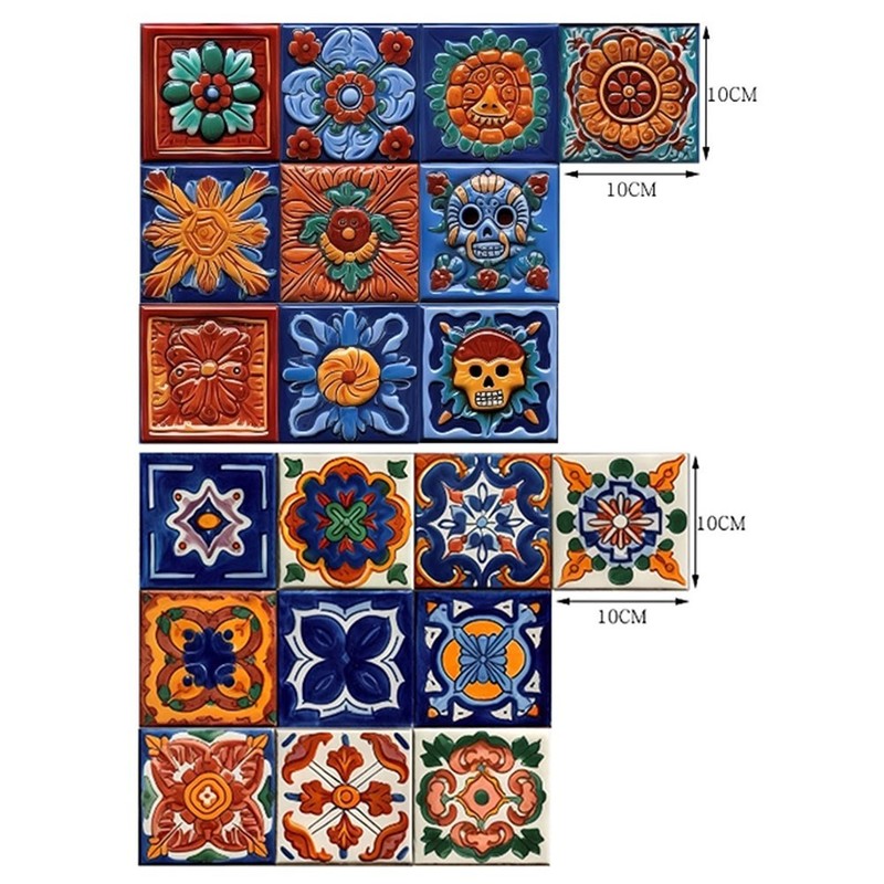 Decorating Needs Mexican Tiles High Quality PVC Long Lasting Use Mexican Tiles gallery