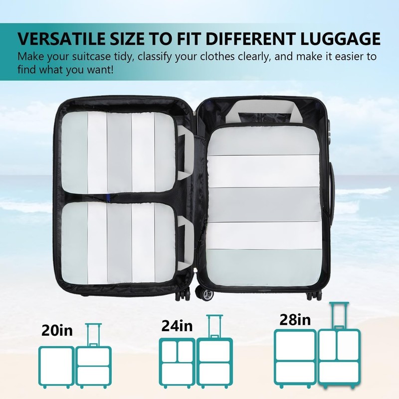 Compression Packing Cubes, 5-Piece Set Travel Organizer Boxes, Compressible Lugg gallery