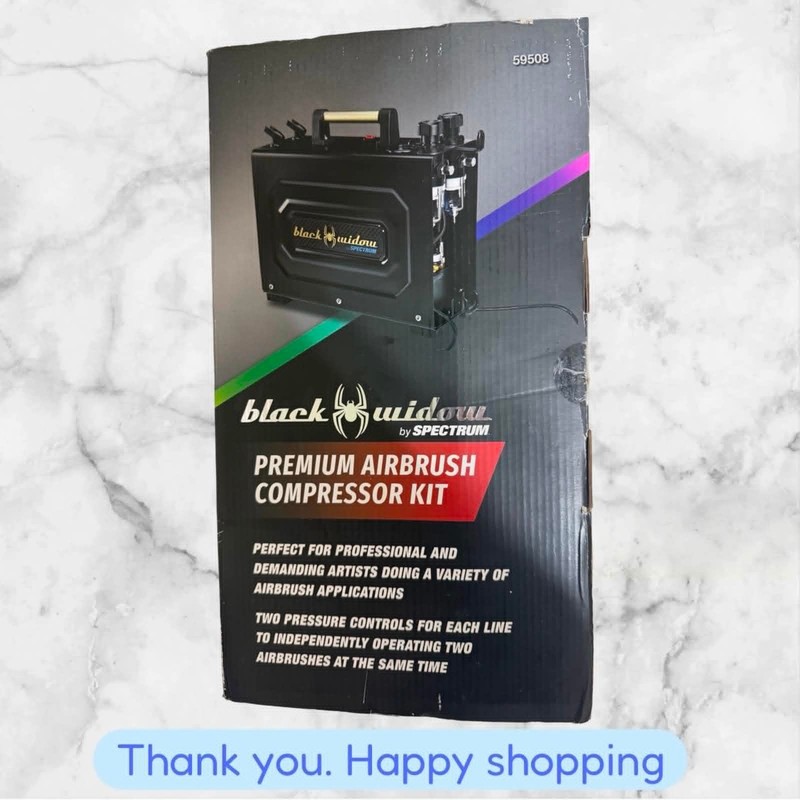 Black Widow Spectrum Professional Premium Airbrush Compressor Kit 59508 NEW SHIP gallery