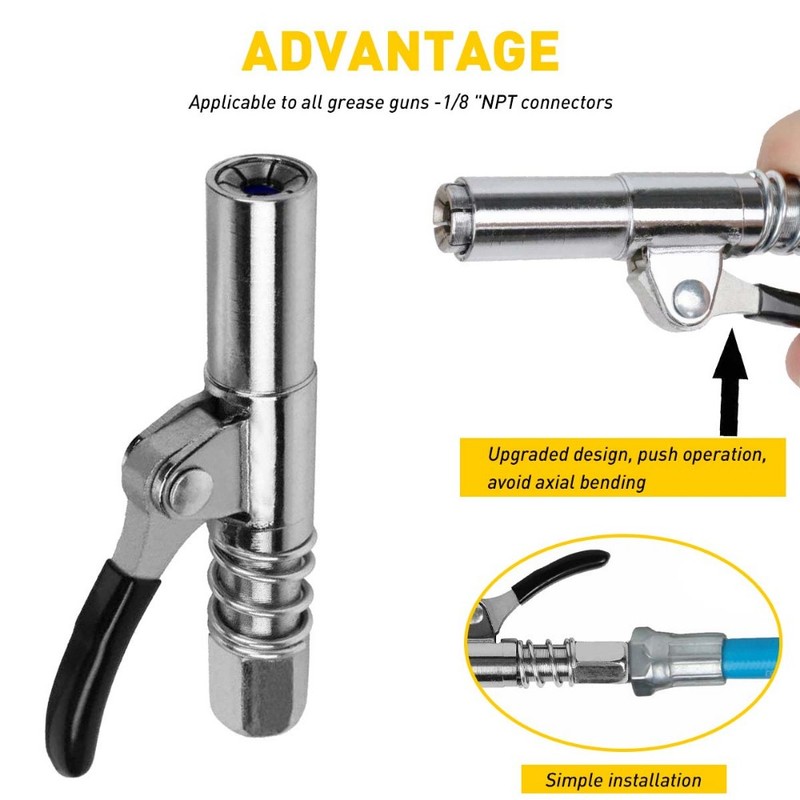 Grease Gun 2pack Coupler XL - Extra reach recessed grease fittings 10,000 PS gallery