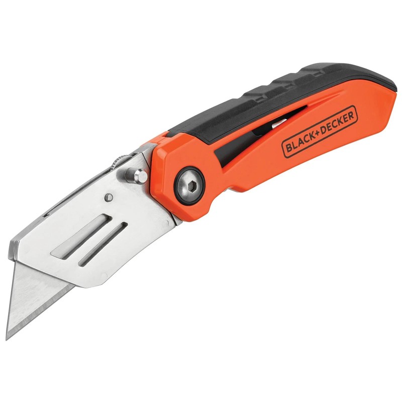 Black + Decker Folding Utility Knife w/Blade Storage BDHT10002 Brand New gallery